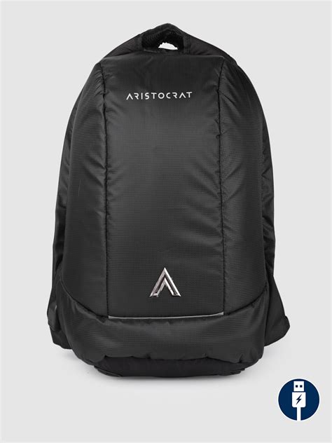 Buy Aristocrat Unisex Black Solid Laptop Backpack .